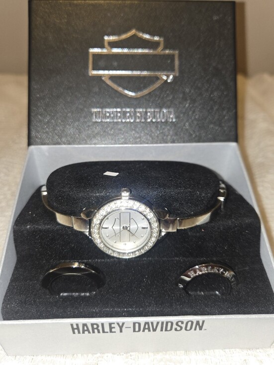 Harley-Davidson Accessories - Women's Harley-Davidson Bulova Stainless Steel Watch w/ 3 Bezels (2008)